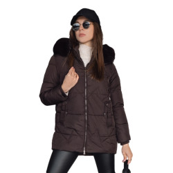 Sieviešu brūna ziemas jaka Lota