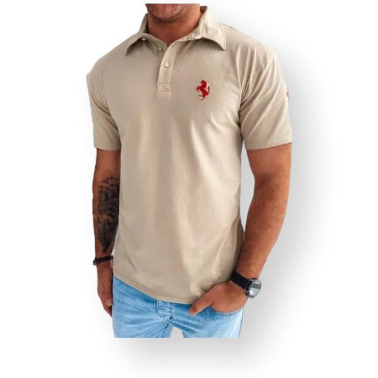 Rusvi polo marškinėliai Horen PX0585 Premium