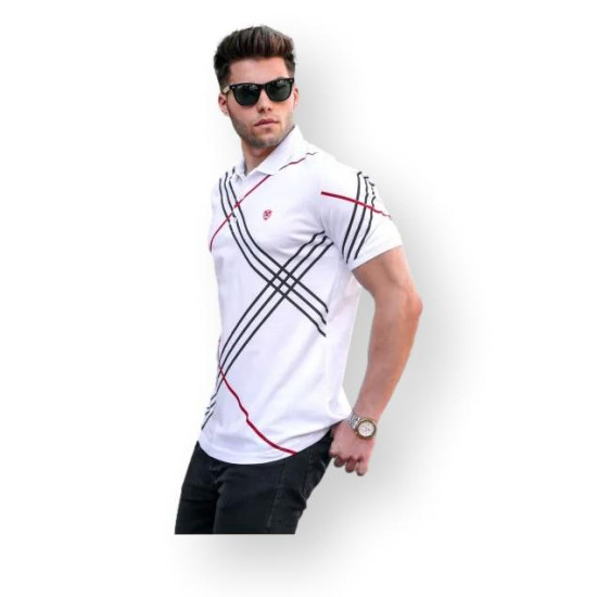 Vyriški balti polo marškinėliai Zol PK5870 - Marškinėliai Vyriški balti polo marškinėliai Zol PK5870 Premium