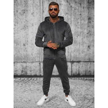 Pilkas vyriškas veliūrinis komplektas Style