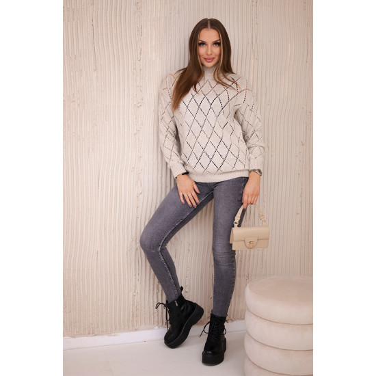 Women's beige jumper Rombas 18767 - For women Women's beige jumper Rombas 18767