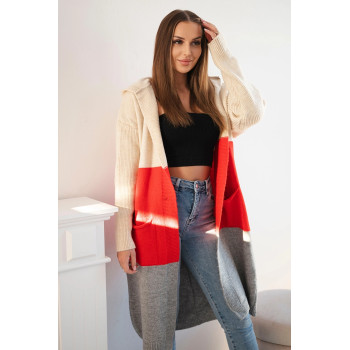Women's tricolour cardigan Mune