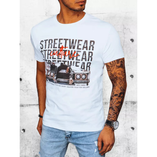 Vyriški balti marškinėliai Streetwear RX5070