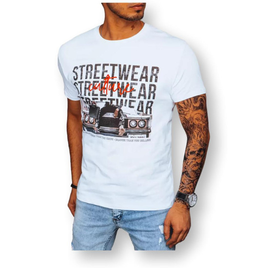 Vyriški balti marškinėliai Streetwear RX5070