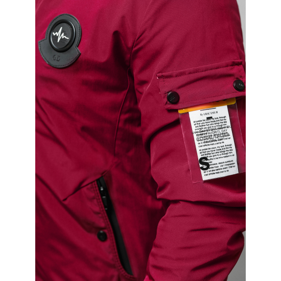 Vyriška bordo pavasarinė striukė Marko Vyriškos Striukės ir Paltai