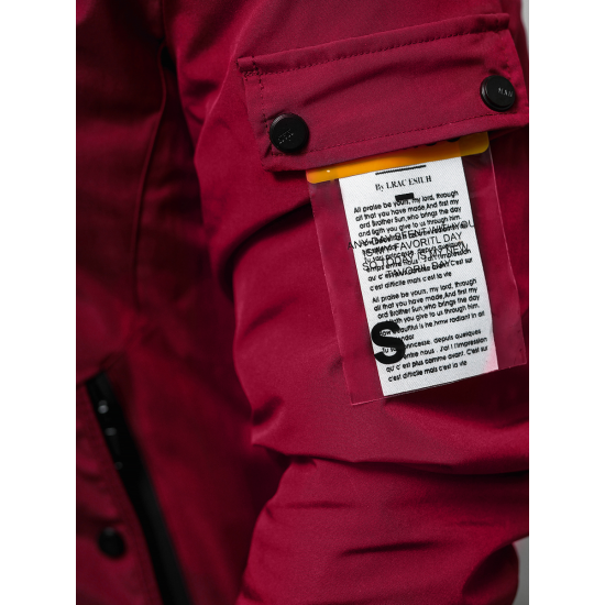 Vyriška bordo pavasarinė striukė Marko Vyriškos Striukės ir Paltai