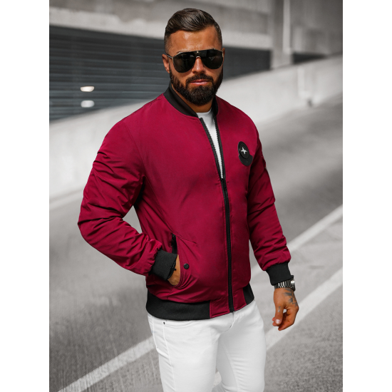 Vyriška bordo pavasarinė striukė Marko Vyriškos Striukės ir Paltai