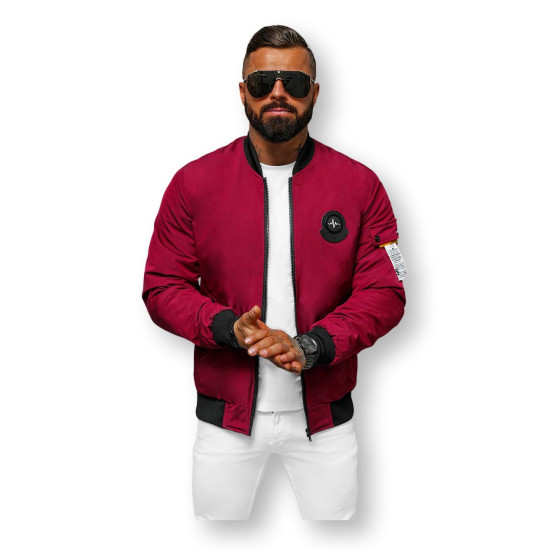 Vyriška bordo pavasarinė striukė Marko Vyriškos Striukės ir Paltai