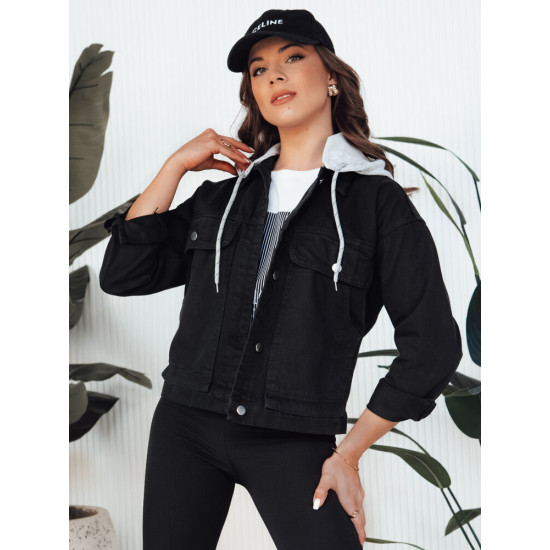 Women's denim black jacket Alfa TY4316 - Action Women's denim black jacket Alfa TY4316