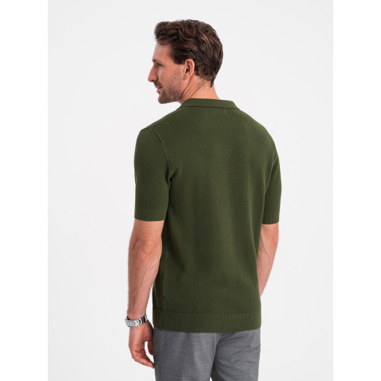 Vyriški chaki spalvos polo marškinėliai Swing V1 OM-POSS-0117