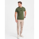 Men's khaki T-shirt Dad Square (black) PK1684