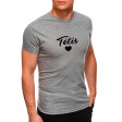 Męski szary T-shirt Dad (czarny)