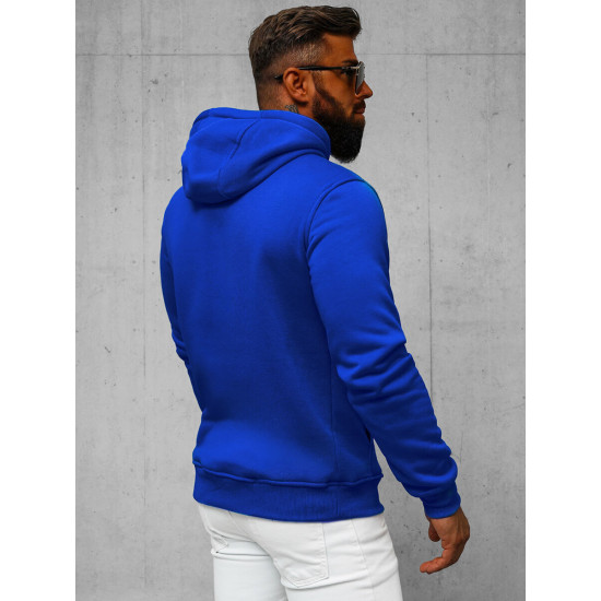 Mėlynos spalvos vyriškas džemperis su gobtuvu Buvoli JS/2009Z