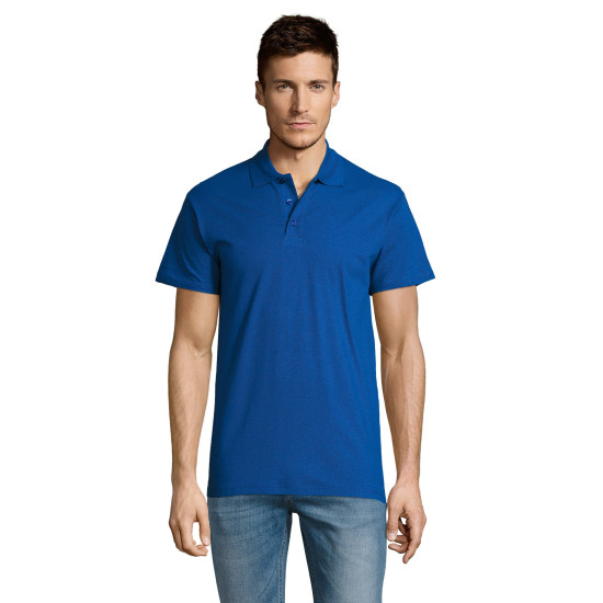 Vyriški ryškiai mėlyni polo marškinėliai Summer PK11342 - Marškinėliai Vyriški ryškiai mėlyni polo marškinėliai Summer PK11342