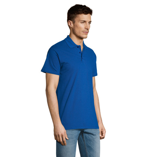 Vyriški ryškiai mėlyni polo marškinėliai Summer PK11342 - Marškinėliai Vyriški ryškiai mėlyni polo marškinėliai Summer PK11342