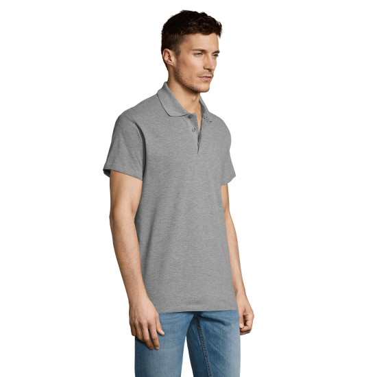 Vyriški tamsiai pilki polo marškinėliai Summer PK11342 - Marškinėliai Vyriški tamsiai pilki polo marškinėliai Summer PK11342