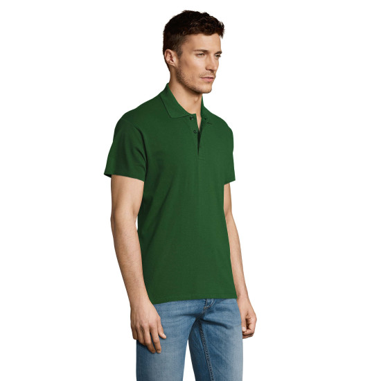 Vyriški tamsiai žali polo marškinėliai Summer PK11342 - Marškinėliai Vyriški tamsiai žali polo marškinėliai Summer PK11342