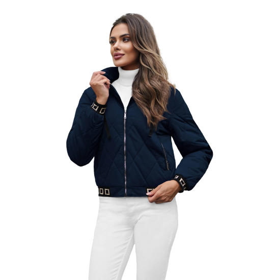 Tamsiai mėlyna moteriška striukė Moren JS/16M9086/215Z - Moterims Tamsiai mėlyna moteriška striukė Moren JS/16M9086/215Z