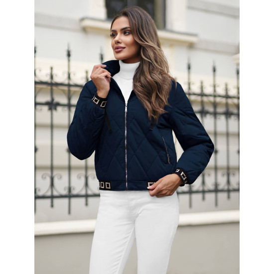 Tamsiai mėlyna moteriška striukė Moren JS/16M9086/215Z - Moterims Tamsiai mėlyna moteriška striukė Moren JS/16M9086/215Z