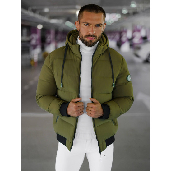 Vīriešu haki krāsas ziemas jaka Edi JS/31M5023/62Z - Rīcība Vīriešu haki krāsas ziemas jaka Edi JS/31M5023/62Z