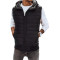 Men's black hooded vest David