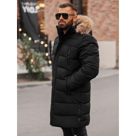 Vyriška juodos spalvos žieminė striukė Fred JS/25M9803/392