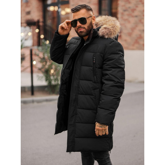 Vyriška juodos spalvos žieminė striukė Fred JS/25M9803/392
