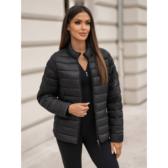 Juoda dygsniuota striukė Sofia JS/11Z8170 - Moterims Juoda dygsniuota striukė Sofia JS/11Z8170