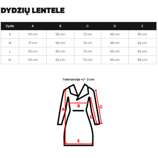 Moteriškas juodos spalvos paltas Izabel JS/5M3163/392Z - Moterims Moteriškas juodos spalvos paltas Izabel JS/5M3163/392Z