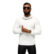 Men's white sweatshirt All eyes on me