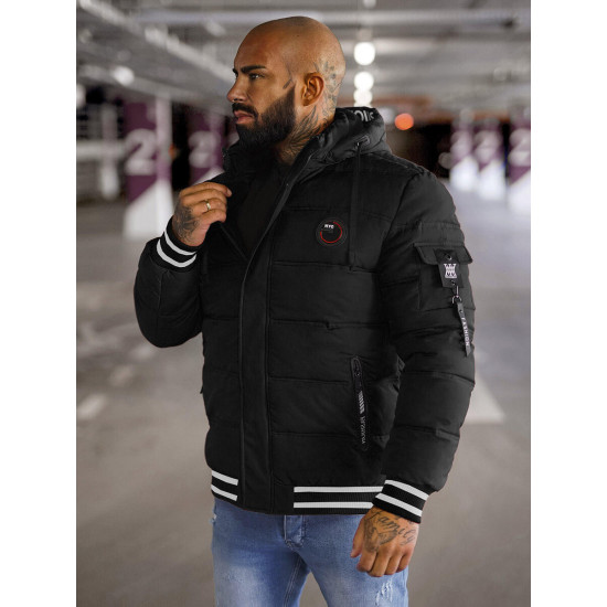 Vīriešu melna stepēta jaka Aibel JS/57M7501/392