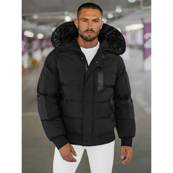 Žieminė juoda vyriška striukė Vitor O/M798Z - Akcija Žieminė juoda vyriška striukė Vitor Striukės