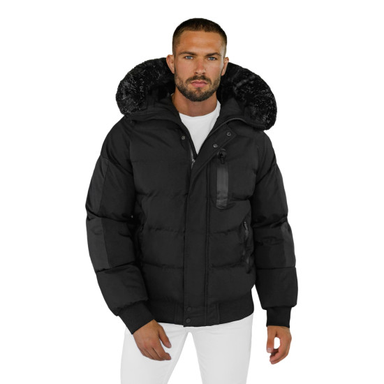 Žieminė juoda vyriška striukė Vitor O/M798Z - Akcija Žieminė juoda vyriška striukė Vitor Striukės