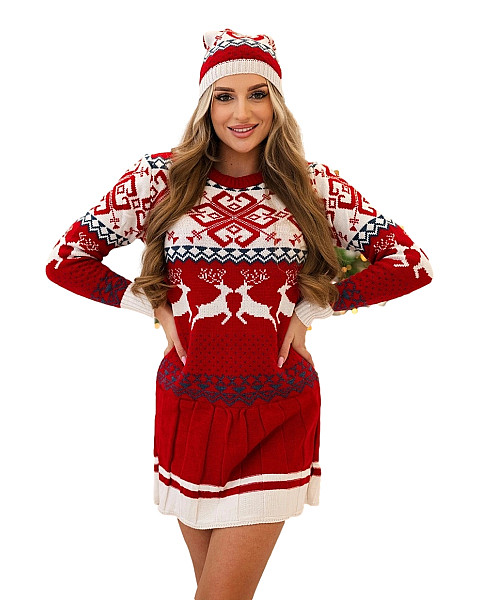Moteriškas kalėdinis 3-ų dalių komplektas Christmas