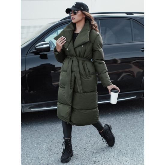 Damska pikowana kurtka Favi w kolorze khaki TY4576 - Działanie Damska pikowana kurtka Favi w kolorze khaki TY4576