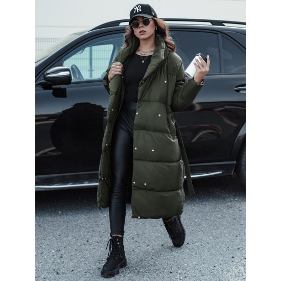 Damska pikowana kurtka Favi w kolorze khaki TY4576 - Działanie Damska pikowana kurtka Favi w kolorze khaki TY4576