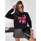 Moteriškas juodas oversize megztinis Love MY1982