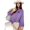 Naisten violetti oversize-pusero Justi