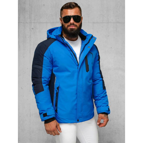Mėlyna vyriška žieminė striukė Zerol JS/91M9905/184 - Akcija Mėlyna vyriška žieminė striukė Zerol JS/91M9905/184
