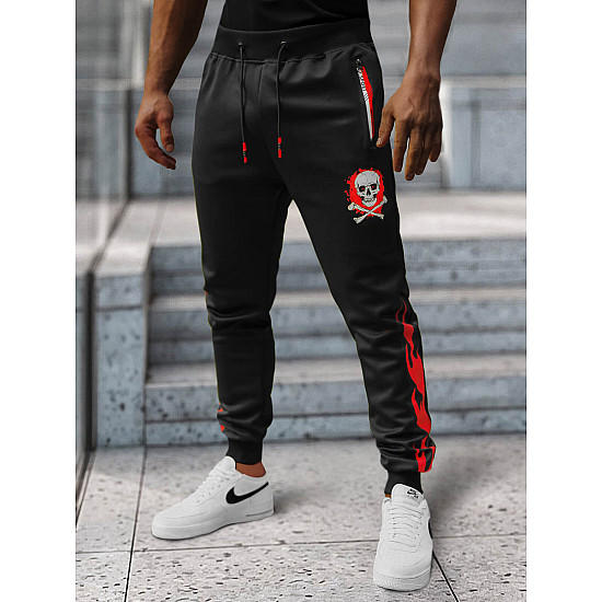 Męskie czarne spodnie casual Joe JS/K10237