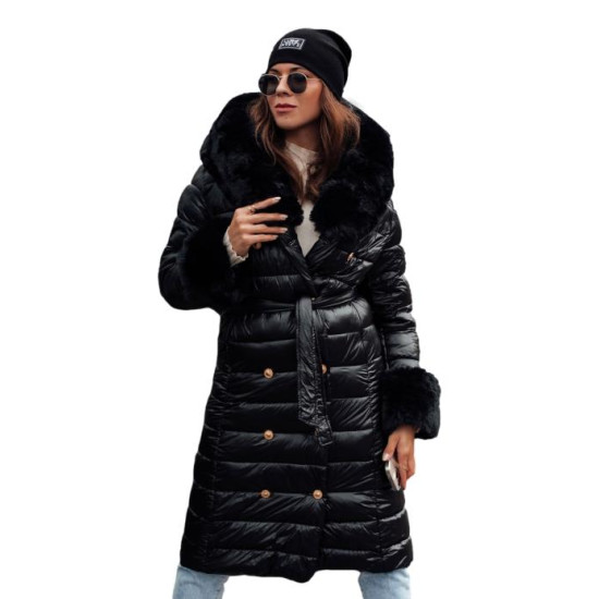 Moteriškas paltas su aksinėmis sagomis Karum JS/5M3160/392 - Moterims Moteriškas paltas su aksinėmis sagomis Karum JS/5M3160/392