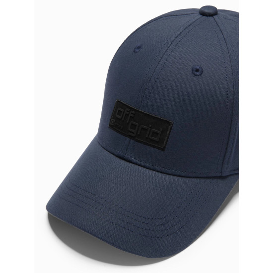 Unisex tamsiai mėlyna kepurė Grid V3 OM-ACCS-0104 - Aksesuarai vyrams Unisex tamsiai mėlyna kepurė Grid V3 OM-ACCS-0104