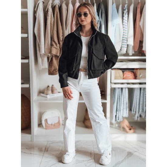 Juoda moteriška oversize bomber striukė Milina TY4791
