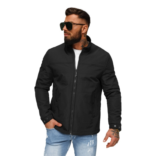 Vyriška juoda striukė Emil JS/62M9508/392 - Vyriški rūbai Vyriška juoda striukė Emil JS/62M9508/392