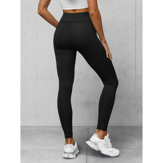 Moteriškos juodos spalvos kelnės Fit JS/35K1606/3 - Džinsai ir Kelnės Moteriškos juodos spalvos kelnės Fit JS/35K1606/3