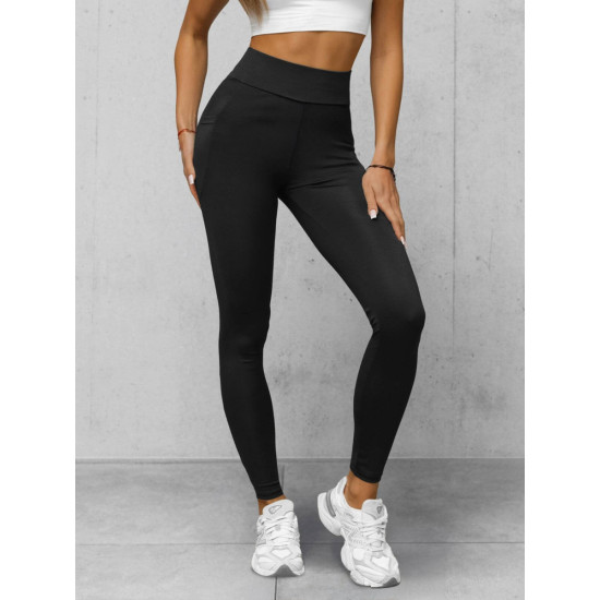 Moteriškos juodos spalvos kelnės Fit JS/35K1606/3 - Džinsai ir Kelnės Moteriškos juodos spalvos kelnės Fit JS/35K1606/3