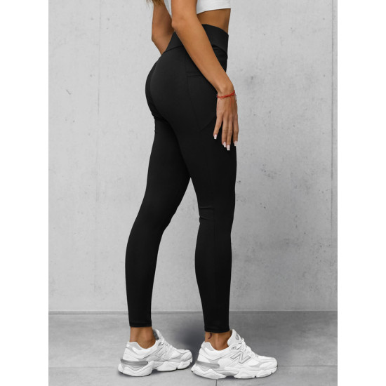 Moteriškos juodos spalvos kelnės Fit JS/35K1606/3 - Džinsai ir Kelnės Moteriškos juodos spalvos kelnės Fit JS/35K1606/3