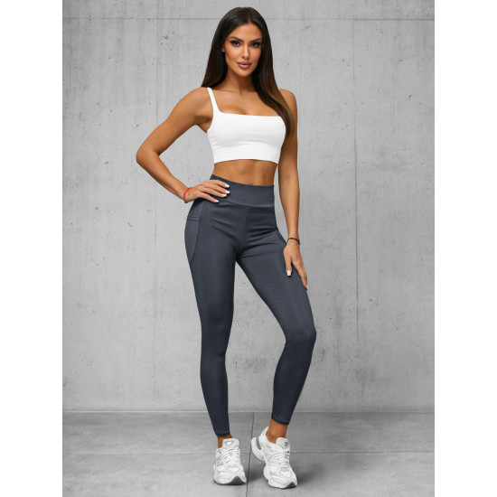 Moteriškos pilkos spalvos kelnės Fit JS/35K1606/5 - Džinsai ir Kelnės Moteriškos pilkos spalvos kelnės Fit JS/35K1606/5
