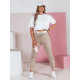 Moteriškos laisvalaikio rusvos slim fit kelnės Sport UY2399
