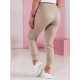 Moteriškos laisvalaikio rusvos slim fit kelnės Sport UY2399